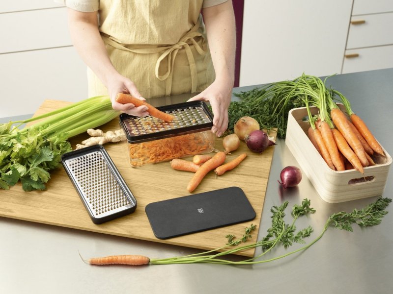 RIG-TIG by Stelton GRATE-IT Tarka Kuchenna - Zestaw 2 Tarek z Pojemnikiem / Czarny