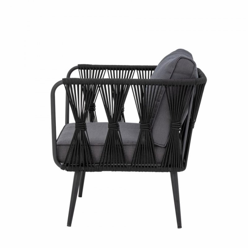 Bloomingville PAVONE Fotel Ogrodowy / Czarny