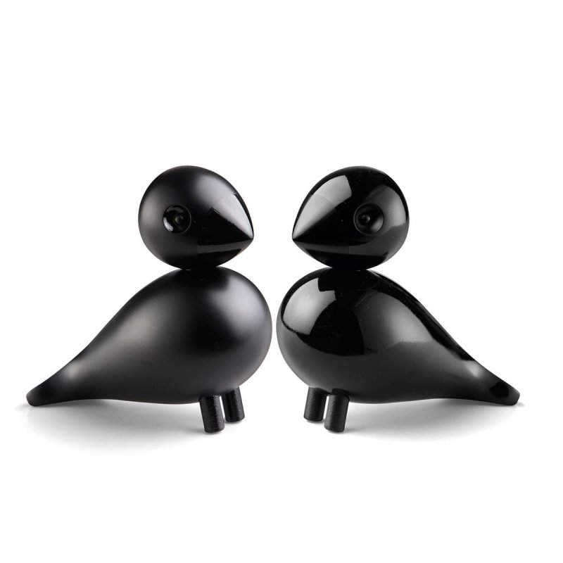 Kay Bojesen LOVEBIRDS Ptaszki Drewniane 2 Szt. Czarne