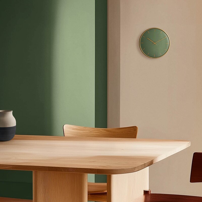 zegar ścienny Arne Jacobsen zielony 21 cm