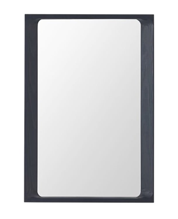 Muuto ARCED Lustro Ścienne w Drewnianej Ramie 80 cm / Granatowe