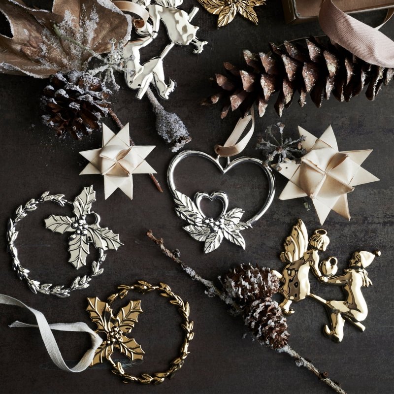 Rosendahl KAREN BLIXEN 2024 Świąteczna Zawieszka Choinkowa / Kula Kwiatów Srebrna