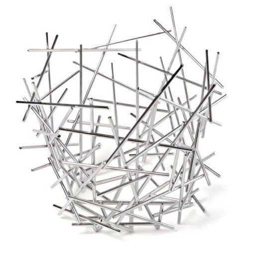 Alessi BLOW UP Stalowy Kosz na Owoce / Srebrny