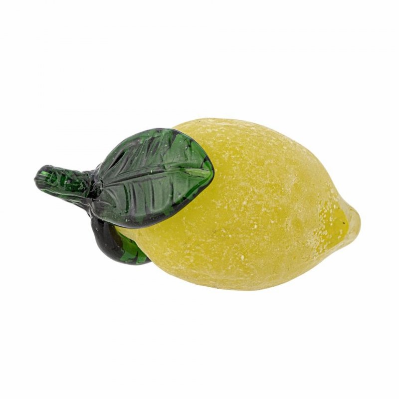 Bloomingville LIMONE Dekoracja - Szklana Cytryna / Żółta