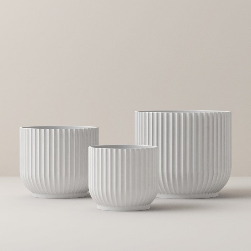 Lyngby CLASSIC Doniczka do Kwiatów 11 cm Biała