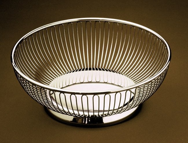 Alessi 826 Stalowy Koszyk na Owoce 24 cm / Srebrny