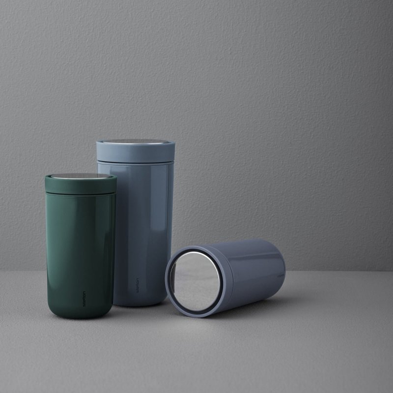 Stelton TO GO CLICK Stalowy Kubek Termiczny 200 ml Jasnozielony