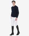 Bluza męska Equestro interlock crewneck navy