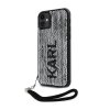 Karl Lagerfeld Sequins Cord - Etui ze smyczką iPhone 11 (Srebrny)