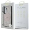 Guess 4G Round Patch Classic Logo MagSafe - Etui do Samsung Galaxy S25 (różowy)