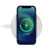 Crong PowerSpot Fast Wireless Charger – Aluminiowa ładowarka bezprzewodowa Qi 15W USB-C z powłoką ze szkła hartowanego (Silver W