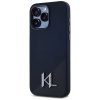 Karl Lagerfeld Silicone Shadow Metal Initial MagSafe - Etui do iPhone 15 Pro (czarny)