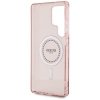 Guess Rhinestones Printed Classic Logo MagSafe - Etui do Samsung Galaxy S25 Ultra (różowy)