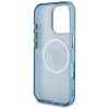 Guess IML Metal Glitter 4G Circle Triangle MagSafe - Etui do iPhone 16 Pro Max (niebieski)