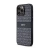 DKNY Leather Mono Stripe & Metal Logo - Etui iPhone 14 Pro (czarny)