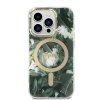 Guess Bundle Pack MagSafe IML Jungle - Zestaw etui + ładowarka MagSafe iPhone 14 Pro Max (khaki/złoty)