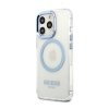 Guess Metal Outline Magsafe - Etui iPhone 13 Pro (przezroczysty / niebieski)