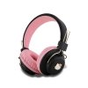 Hello Kitty Metal Logo Round Shape - Bezprzewodowe słuchawki nauszne Bluetooth V5.3 (różowy)