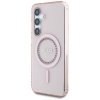 Guess Rhinestones Printed Classic Logo MagSafe - Etui do Samsung Galaxy S25 (różowy)