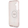 Guess Rhinestones Printed Classic Logo MagSafe - Etui do Samsung Galaxy S25 (różowy)