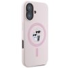 Karl Lagerfeld Silicone Karl & Choupette Ring MagSafe - Etui iPhone 16 (różowy)