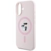 Karl Lagerfeld Silicone Karl & Choupette Ring MagSafe - Etui iPhone 16 (różowy)