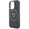 Guess IML Metal Glitter 4G Circle Triangle MagSafe - Etui do iPhone 16 Pro Max (czarny)