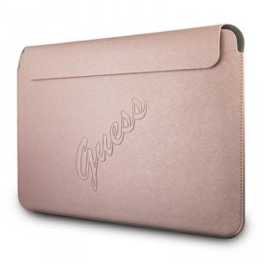 Guess Saffiano Script Computer Sleeve - Etui na notebooka 13 (różowy)