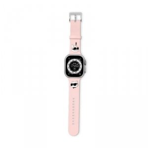Karl Lagerfeld 3D Rubber Karl & Choupette Heads NFT - Pasek do Apple Watch 38/40/41 mm (różowy)