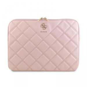 Guess Quilted 4G Sleeve - Etui na notebooka 13 / 14 (różowy)