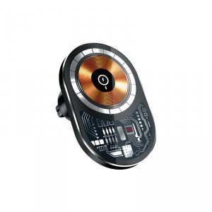 WEKOME WP-U202 Vanguard Series - Magnetyczny uchwyt samochodowy z ładowaniem bezprzewodowym 15W MagSafe (Czarny)