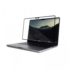 Moshi iVisor XT - Folia ochronna na ekran MacBook Pro 14 (M3/M2/M1/2023-2021) (czarna ramka)
