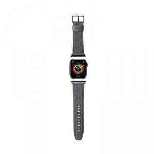 Karl Lagerfeld Saffiano Monogram - Pasek do Apple Watch 42/44/45/49 mm (srebrny)
