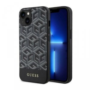 Guess GCube Stripes MagSafe - Etui iPhone 14 (Czarny)