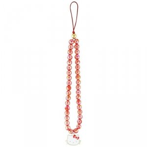 Hello Kitty Pearls Kitty Head - Zawieszka do telefonu (czerwony)