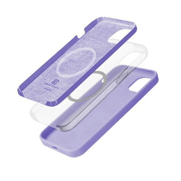 Crong Color Cover Magnetic - Etui iPhone 14 / iPhone 13 MagSafe (fioletowy)
