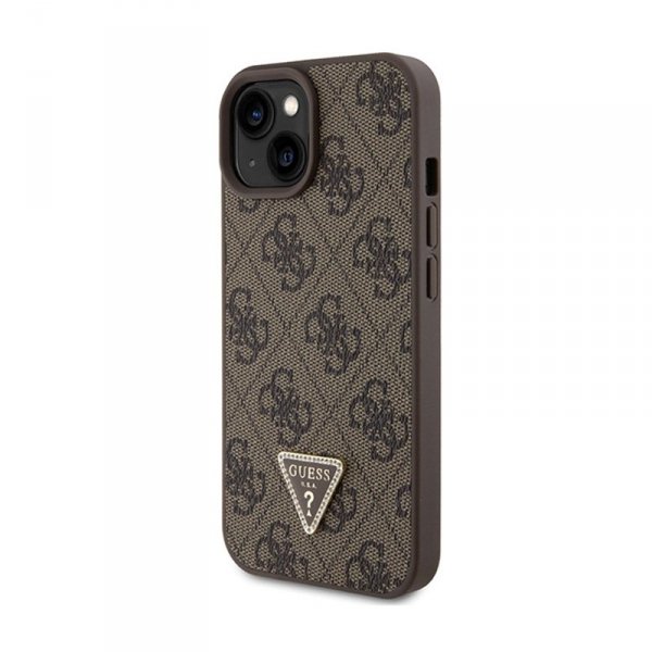 Guess Crossbody 4G Metal Logo - Etui iPhone 15 Plus (brązowy)