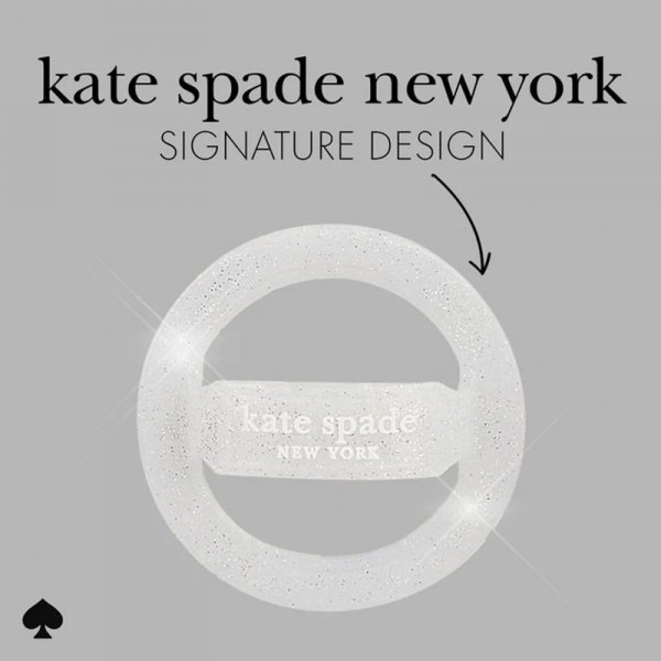 Kate Spade New York Magnetic Loop Grip - Uchwyt MagSafe na palec (The Sparkle Silver)
