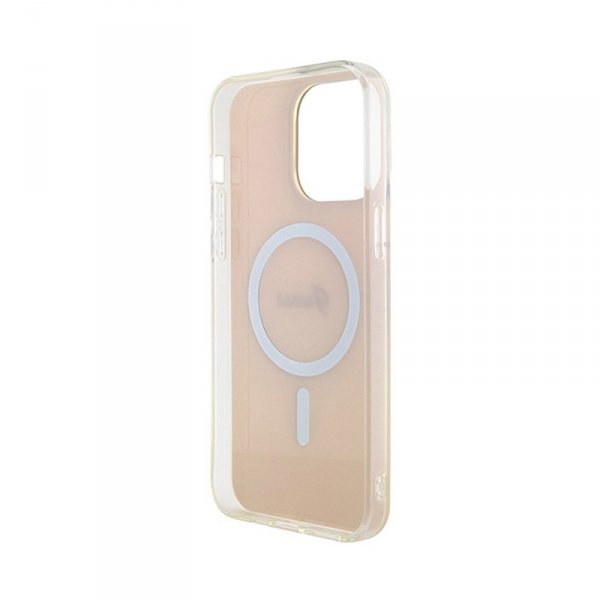 Guess IML Iridescent MagSafe - Etui iPhone 15 Pro Max (różowy)