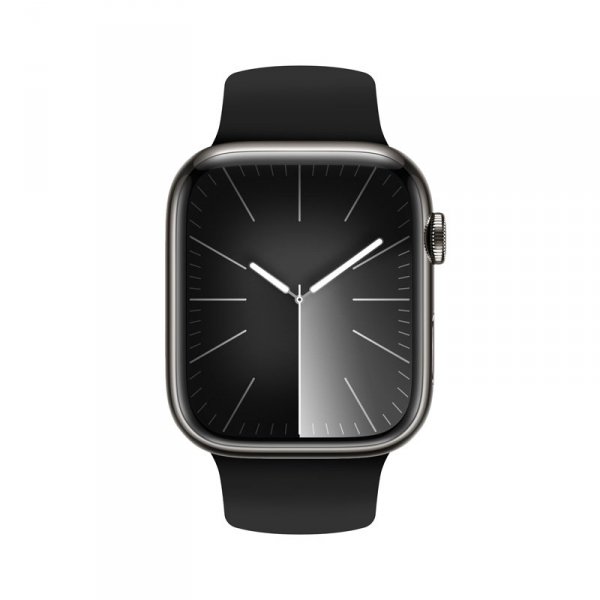Crong Liquid - Pasek do Apple Watch 44/45/46/49 mm (czarny)