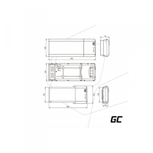 Green Cell - Bateria do roweru elektrycznego E-Bike z ładowarką 36V 12Ah 432Wh Li-Ion 5.5x2.1mm