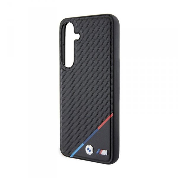 BMW Carbon Tricolor Line MagSafe - Etui Samsung Galaxy S24 (czarny)