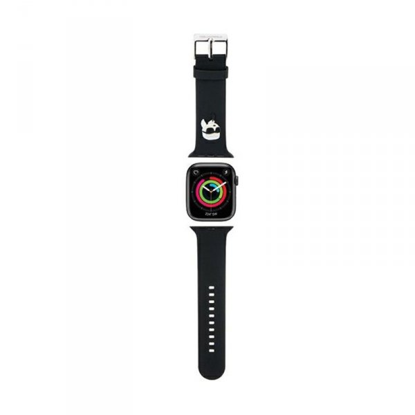 Karl Lagerfeld 3D Rubber Karl Head NFT - Pasek do Apple Watch 42/44/45/49 mm (czarny)