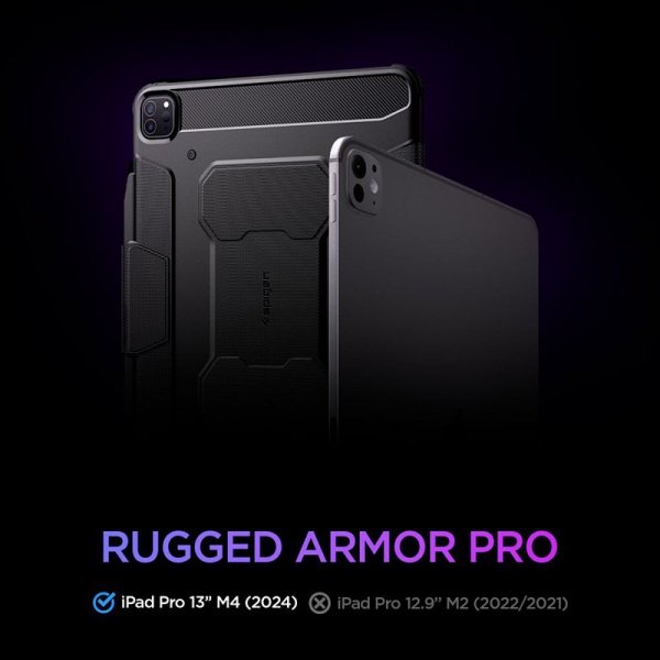 Spigen Rugged Armor Pro - Etui do iPad Pro 13&quot; (M4, 2024) (Black)