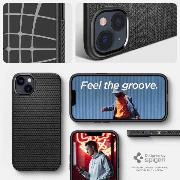 Spigen Liquid Air - Etui do iPhone 15 Plus / iPhone 14 Plus (Czarny)