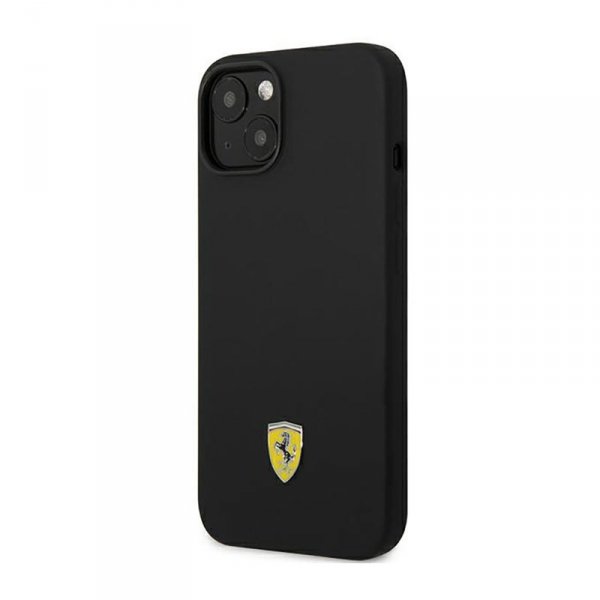 Ferrari Silicone Metal Logo - Etui iPhone 14 (czarny)