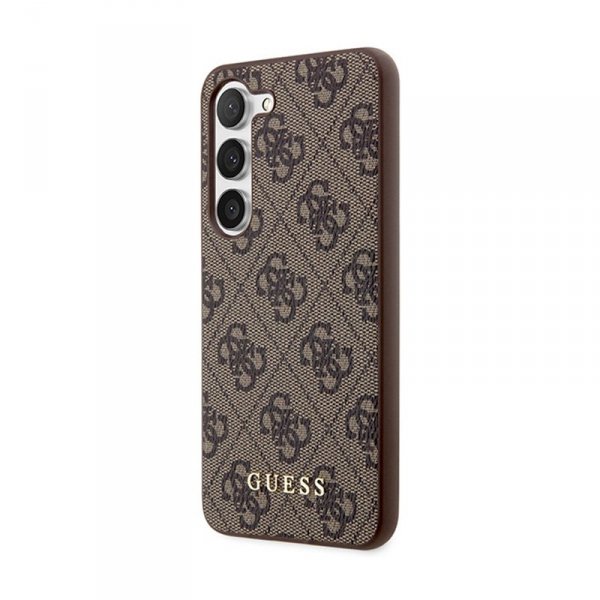 Guess 4G Metal Gold Logo - Etui Samsung Galaxy S24+ (brązowy)