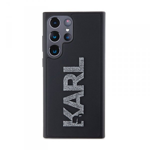 Karl Lagerfeld 3D Rubber Glitter Logo - Etui Samsung Galaxy S23 Ultra (czarny)