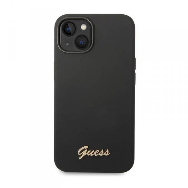 Guess Silicone Vintage - Etui iPhone 14 Plus (czarny)