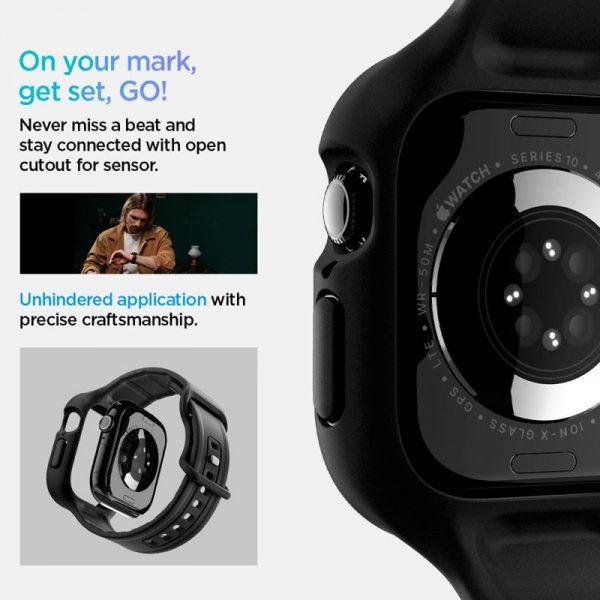 Spigen Vault Pro - Pasek z obudową do Apple Watch 10 42 mm (Matte Black)